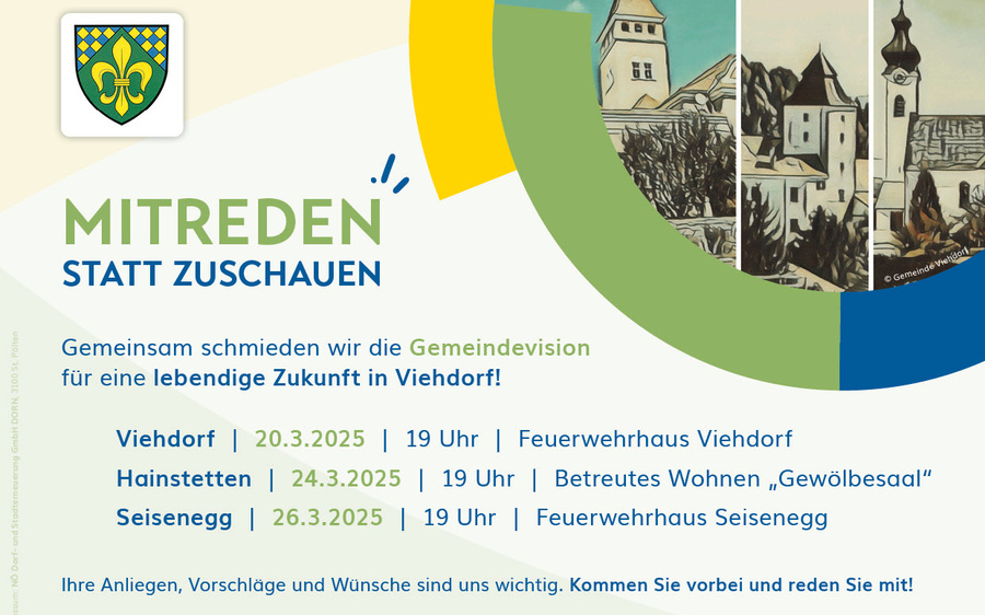 24.03.2025 Einladung Workshop Gemeindevision Hainstetten, Schloss Hainstetten