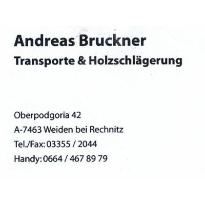 Andreas Bruckner, Transporte & Holzschlägerung