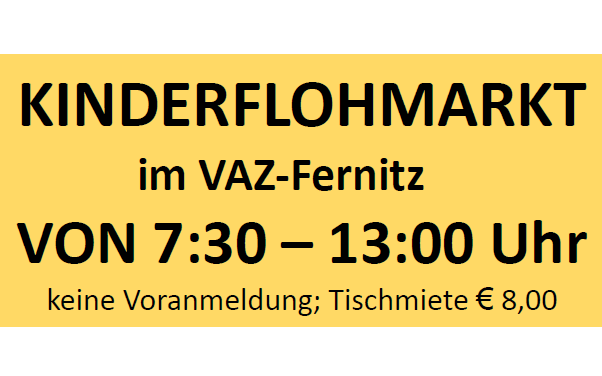 11.10.2025 Kinderflohmarkt, VAZ Fernitz