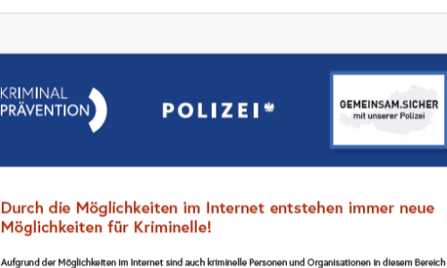 Infoblatt Kriminalprävention - Polizei