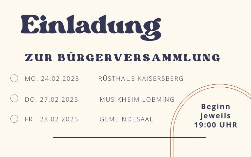 27.02.2025 Bürgerversammlung, Musikheim Lobming