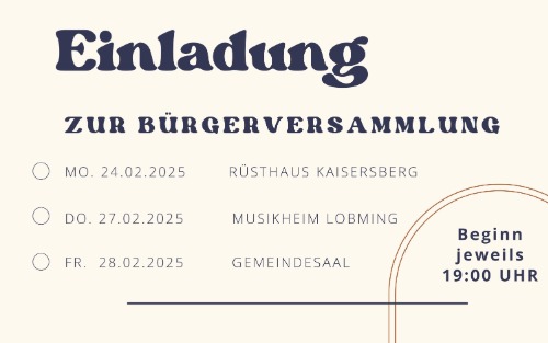 24.02.2025 Bürgerversammlung, Rüsthaus Kaisersberg