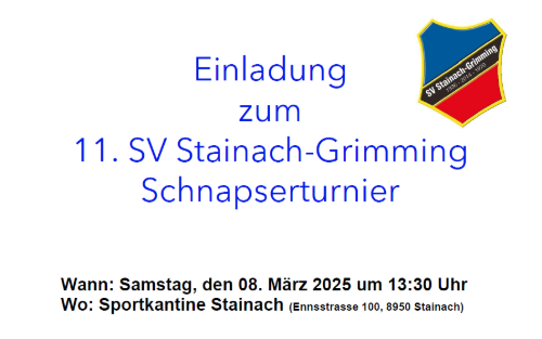 11. SV Stainach-Grimming Schnapserturnier