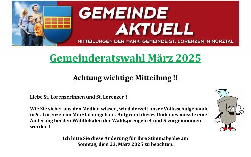 Gemeinde aktuell - Gemeinderatswahl 2025