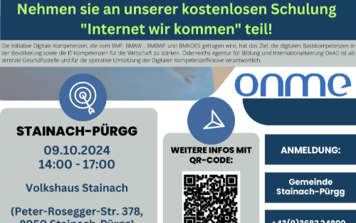 Kostenlose Schulung - Internet wir kommen