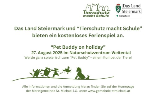 Tierschutz macht Schule: Pet Buddy on holiday am 27.08.2025 im Naturschutzzentrum Weitental