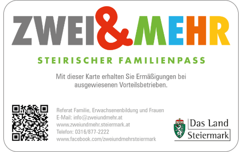 ZWEI & MEHR-Steirischer Familienpass