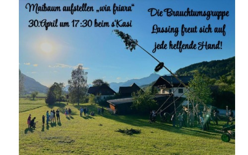 30.04.2025 Maibaum aufstellen - wia friara, Gasthaus s`Kasi