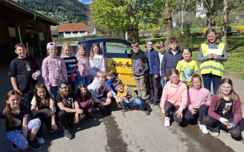 Verkehrssicherheitsaktion des ÖAMTC und der AUVA an der VS Schöder