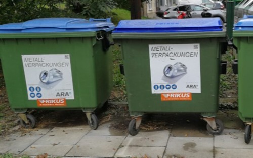Abzug Blaue Tonne