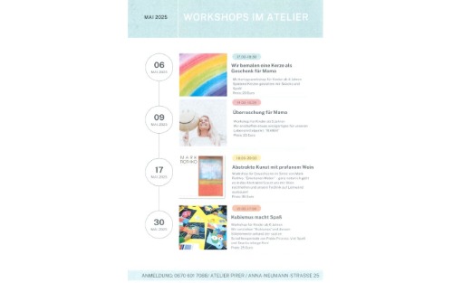06.05.2025 Workshops im Atelier Pirer, Atelier Pirer, Anna-Neumann Straße 25, 8850 Murau