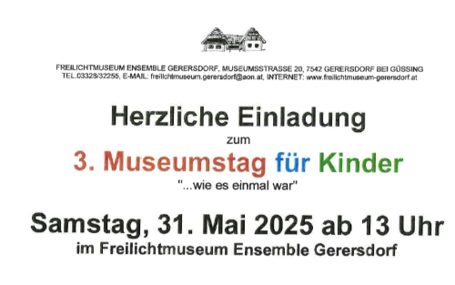 3. Museumstag für Kinder - ...wie es einmal war