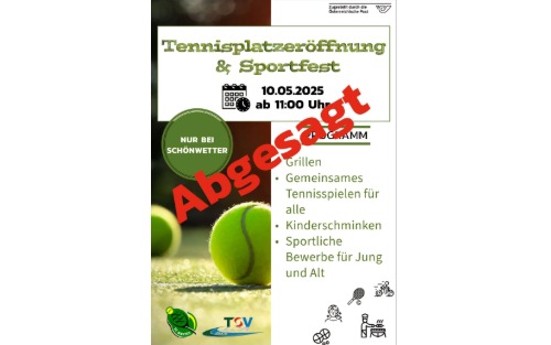 10.05.2025 ABGESAGT: Sportfest und Tennisplatzeröffnung, Sportplatz Ranten