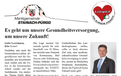 Es geht um unsere Gesundheitsversorgung, um unsere Zukunft!