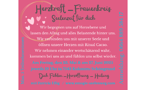 Herzkraft Frauenkreis - Seelenzeit für dich