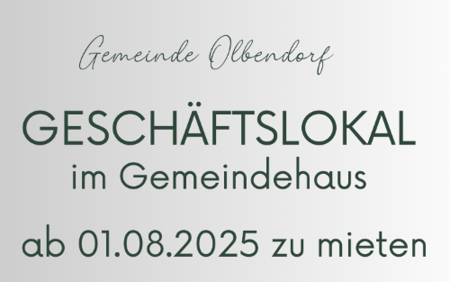 Geschäftslokal im Gemeindehaus zu mieten