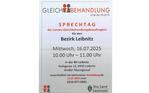 Sprechtag der Landes-Gleichbehandlungsbeauftragten