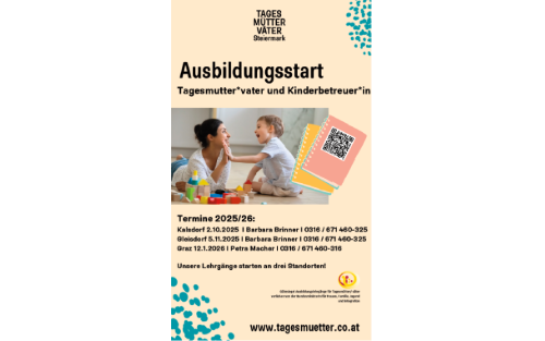 Ausbildungsstart Tagesmutter*vater und Kinderbetreuer*in