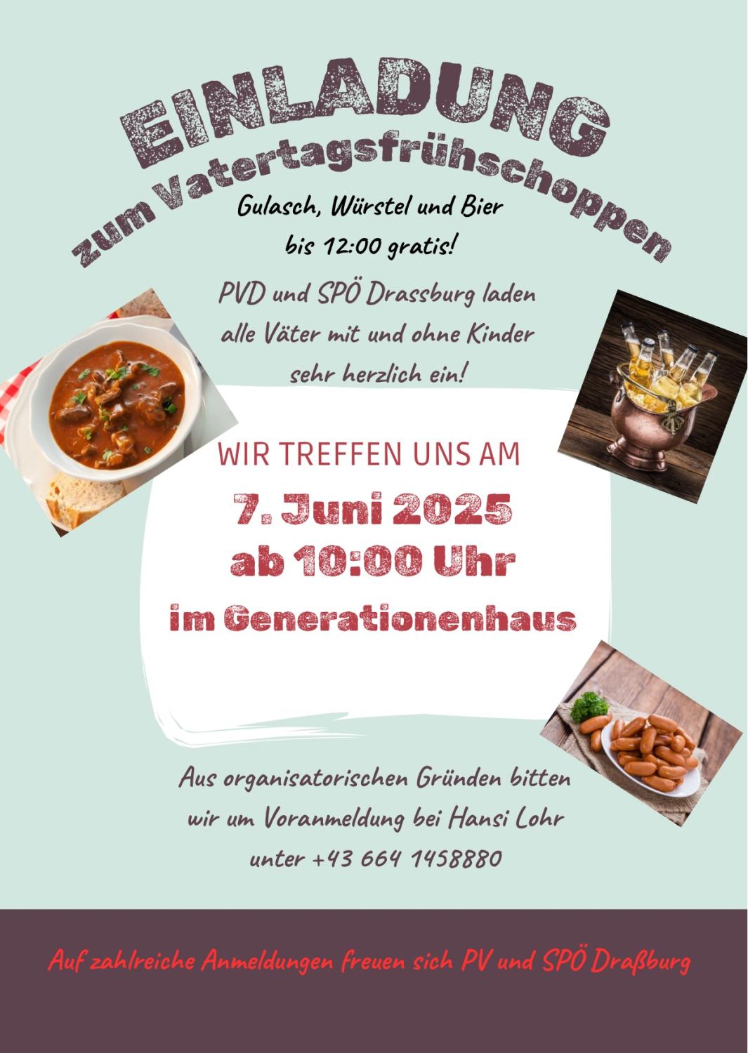 07.06.2025 Vatertagsfrühschoppen des Pensionistenverbandes und der SPÖ Drassburg, 