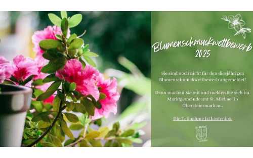 Aufruf zur Teilnahme am Blumenschmuckwettbewerb „Die Flora 2025“