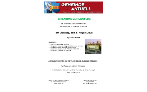 Gemeinde aktuell - Pensionistenausflug