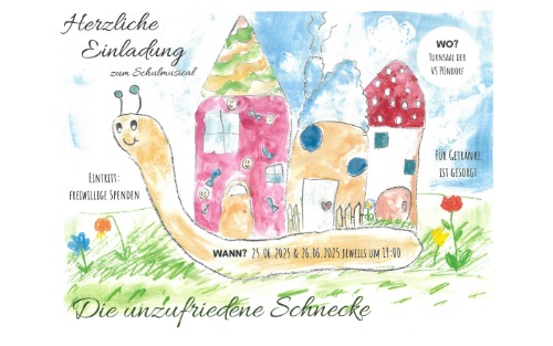 25.06.2025 Schulmusical - Die unzufriedene Schnecke, Turnsaal Volksschule Pöndorf