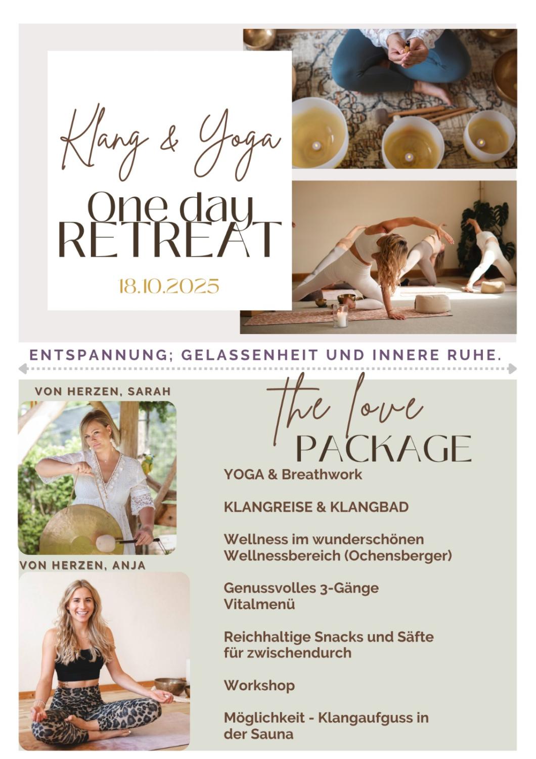 Klang und Yoga. One day Retreat beim Ochensberger