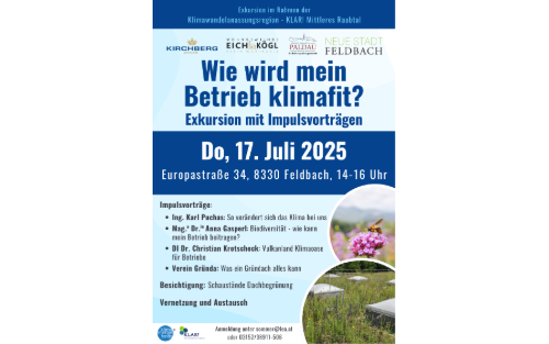 17.07.2025 Wie wird mein Betrieb klimafit?, Europastraße 34, 8330 Feldbach