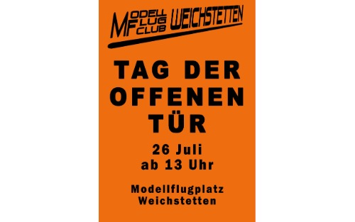 Tag der offenen Tür am Modellflugplatz Weichstetten