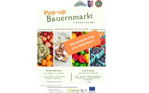 Unser Pop-up Bauernmarkt verlängert bis Oktober!