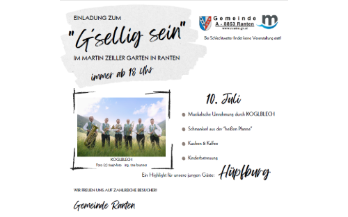 10.07.2025 G'sellig sein, Martin Zeillergarten