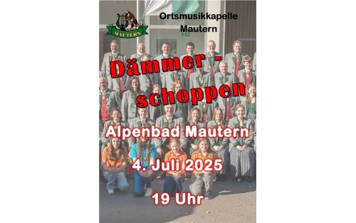 04.07.2025 OMK: Dämmerschoppen im Alpenbad, Alpenbad Mautern
