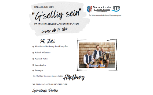 24.07.2025 G'sellig sein, Martin Zeillergarten