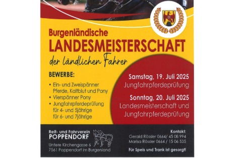 19.07.2025 Ländliche Meisterschaft im Gespannfahren, Reiterhof Rössler, Poppendorf i.B.
