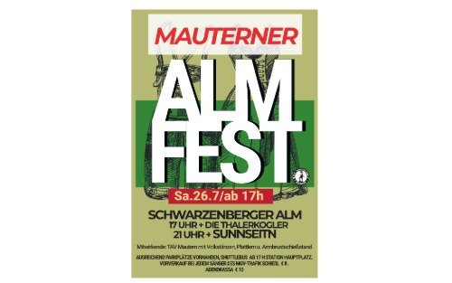 Männergesangverein: 41. Almfest, Schwarzenberger Alm