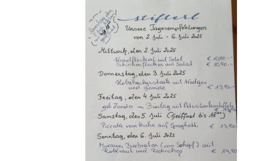 02.07.2025 Stifterl Tagesempfehlung v. 02.07.2025 - 06.07.2025, Stifterl