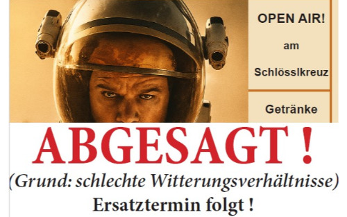 12.07.2025 Sommerkino am 12.07.2025 - ABGESAGT !, Schlösslberg