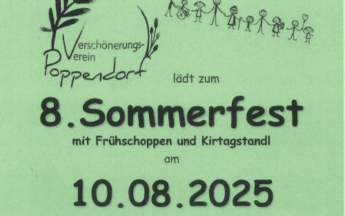 Sommerfest mit Frühschoppen des Verschönerungsverein Poppendorf i.B.