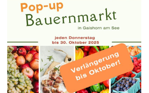 Unser Pop-up Bauernmarkt verlängert bis Oktober!