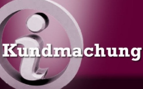 Kundmachung zur Endbeschau 