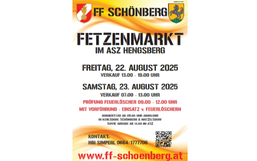 Fetzenmarkt der FF Schönberg im Altstoffsammelzentrum