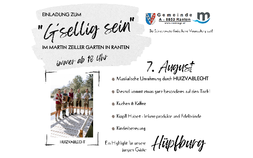 07.08.2025 G'sellig sein, Martin Zeillergarten