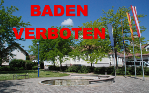 Brunnen: Baden verboten!