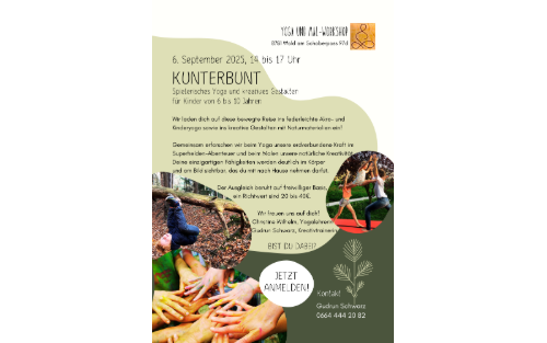 Yoga und Mal Workshop - Kunterbunt am 06. September