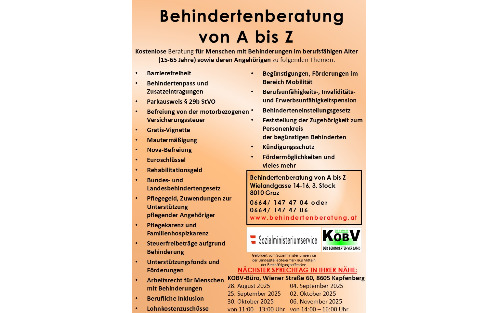 Behindertenberatung von A bis Z
