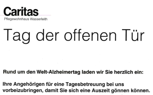 19.09.2025 Tag der offenen Tür Pflegewohnhaus Wasserleith, Pflegewohnhaus Wasserleith