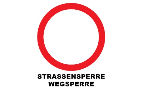 Sperre Eisenbahnkreuzung Panoramastraße