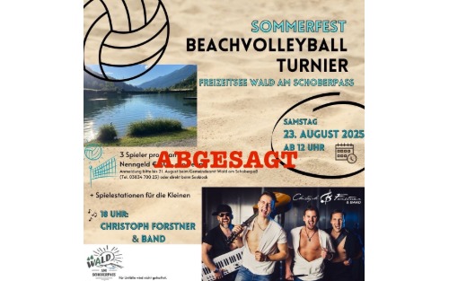 Sommerfest abgesagt! Das Volleyballturnier findet trotzdem statt!