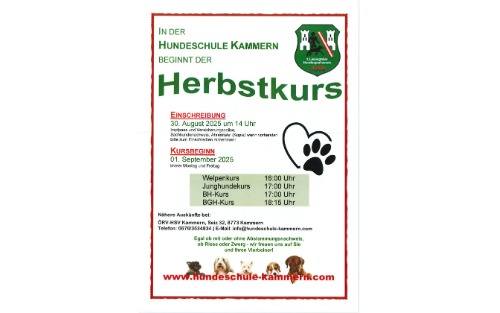 Hundeschule Kammern: Herbstkurs