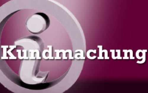Kundmachung zur Bauverhandlung 